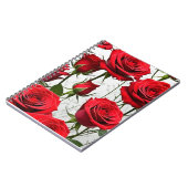 Classic Rote Rosen Spiral Notebook Notizblock (Linke Seite)
