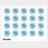 Classic Round Chihuahua Sticker (Blatt)