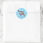 Classic Round Chihuahua Sticker (Tasche)