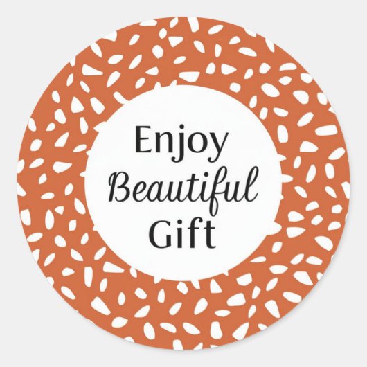 Classic Round Sticke genießen Schönes Geschenkdesi Runder Aufkleber (Vorderseite)