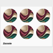 Classic round sticker in stylish graphic (Blatt)