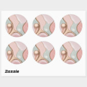 Classic round sticker in stylish graphic (Blatt)