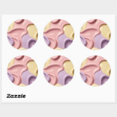 Classic round sticker in stylish graphic (Blatt)