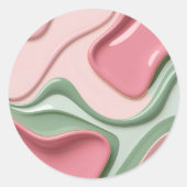 Classic round sticker in stylish graphic (Vorderseite)