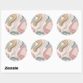Classic round sticker in stylish graphic (Blatt)