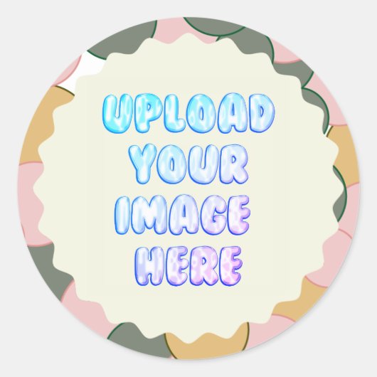 Classic Round Sticker with a Business Logo (Vorderseite)