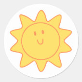 Classic Round Stickers (Cute Design) (Vorderseite)