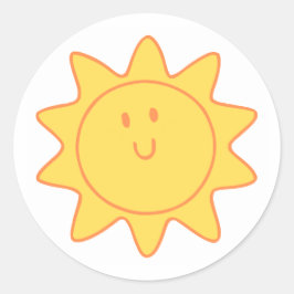 Classic Round Stickers (Cute Design)