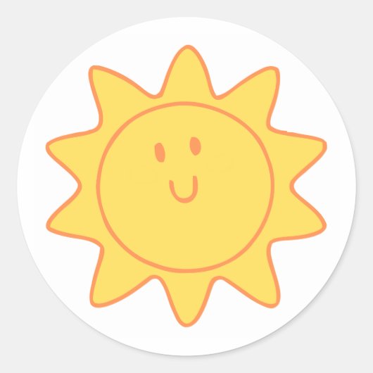 Classic Round Stickers (Cute Design) (Vorderseite)