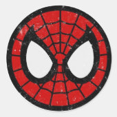 Classic Round Stickers – Spider Hero Design (Vorderseite)