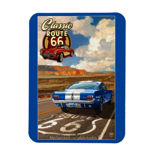 "Classic Route 66" Magnet (Vertikal)