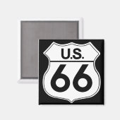 Classic Route 66 Magnet 2 (Vorderseite/Rückseite)