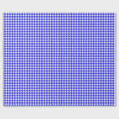 Classic Royal Blue and White Houndstooth Pattern Geschenkpapier (Flach)