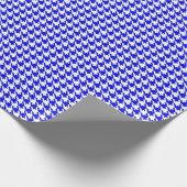 Classic Royal Blue and White Houndstooth Pattern Geschenkpapier (Ecke)