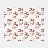 Classic Rudolph Reindeer Fleecedecke (Vorderseite (Horizontal))