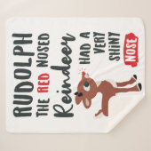 Classic Rudolph Reindeer Sherpadecke (Vorderseite (Horizontal))