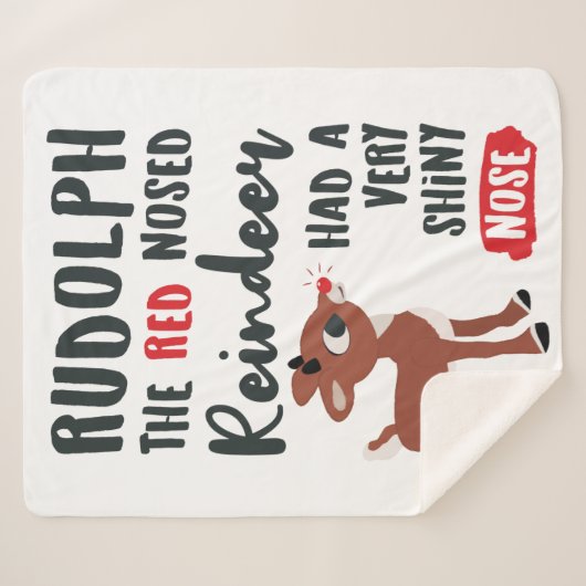 Classic Rudolph Reindeer Sherpadecke (Vorderseite (Horizontal))