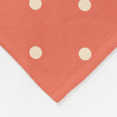Classic Rust Polka Dot Fleecedecke (Ecke)