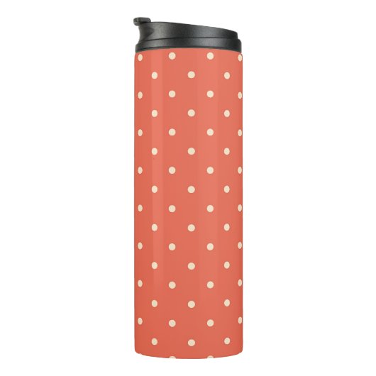 Classic Rust Polka Dot Thermosbecher (Nach rechts gedreht)