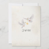 Classic Rustic Boho Rose Hochzeit Einladung (Rückseite)