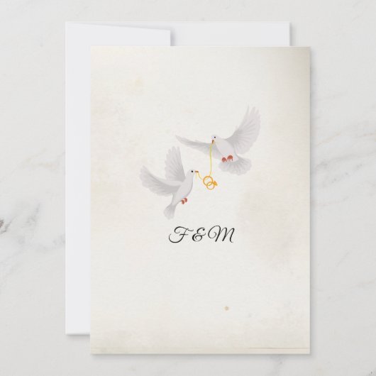 Classic Rustic Boho Rose Hochzeit Save The Date (Rückseite)