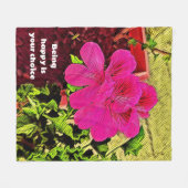 classic rustic retro blooming flower fleecedecke (Vorderseite (Horizontal))