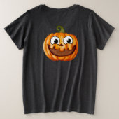 classic rustic retro Happy pumpkin Große Größe T-Shirt (Design Rückseite)