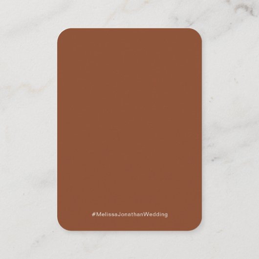 Classic Rustic Terracotta QR Code Wedding RSVP Begleitkarte (Rückseite)