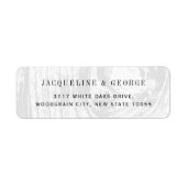 Classic Rustic Wood Grain Winter Wedding Address (Vorne)