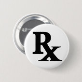 Classic Rx Pharmacy Icon drucken Apotheke Geschenk Button (Vorne & Hinten)