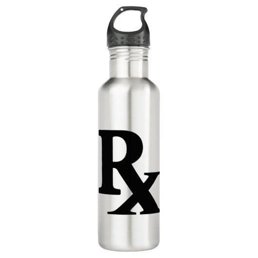 Classic Rx Pharmacy Icon drucken Apotheke Geschenk Edelstahlflasche (Vorderseite)