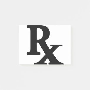 Classic Rx Pharmacy Icon drucken Apotheke Geschenk Post-it Klebezettel