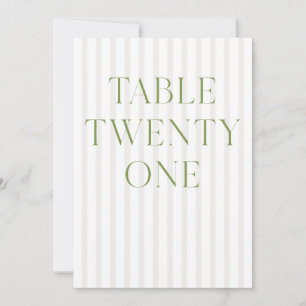 Classic Sage Green & Beige Wedding 21 Tischnummer