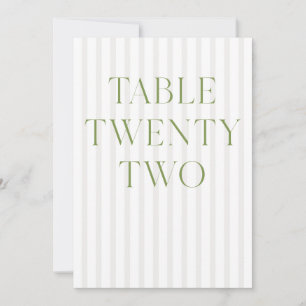 Classic Sage Green & Beige Wedding 22 Tischnummern
