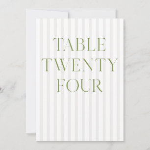 Classic Sage Green & Beige Wedding 24 Tischnummern