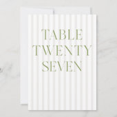 Classic Sage Green & Beige Wedding 27 Tischnummern (Rückseite)