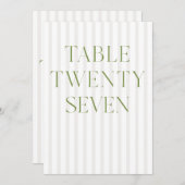 Classic Sage Green & Beige Wedding 27 Tischnummern (Vorne/Hinten)