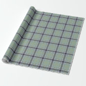 Classic Sage Green Blue Gray Tartan Plaid Pattern Geschenkpapier (Ungerollt)