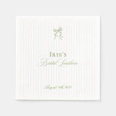 Classic Sage Green Bridal Shower Paper Napkin Serviette (Vorderseite)