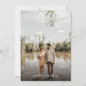 Classic Sage Green Budget Script Foto Hochzeit Einladung (Rückseite)