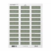 Classic Sage Green Calligraphy Wedding Address (Vorne)