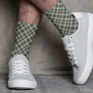 Classic Sage Green Kariert Socken