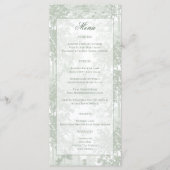 Classic Sage Green Landscape Toile Wedding Menükarte (Vorderseite)