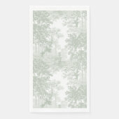 Classic Sage Green Landscape Toile Wedding Serviette (Vorderseite)