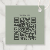 Classic Sage Green Monogram Business Branding Geschenkanhänger (Rückseite)