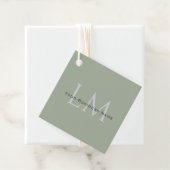 Classic Sage Green Monogram Business Branding Geschenkanhänger (Beispiel)