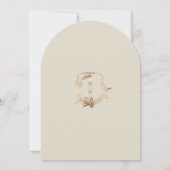 Classic Sage Green Monogram Gold Wappen Arch Einladung (Rückseite)