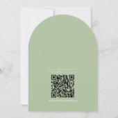 Classic Sage Green Monogram Minimalist Wedding Einladung (Rückseite)