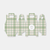 Classic Sage Green Plaid Holiday Custom Cookie Geschenkschachtel (Ungefaltet)