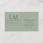 Classic Sage Green QR Code Business Branding Visitenkarte (Vorderseite)